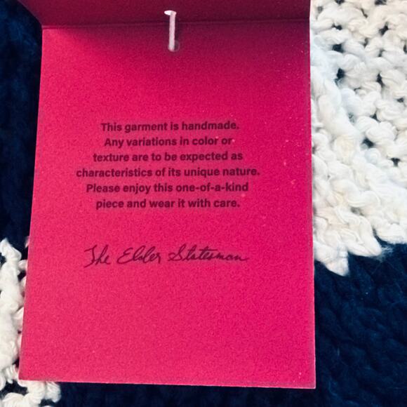 THE ELDER STATESMAN: Men's Hand Knit Squares Cardigan - S/XS - Picture 9 of 9